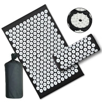 Pillow Massager Set Eco Lotus Acupressure Cushion Set with Kuznetsov Applicator for Back Pain Relief Foot Massager Shakti Mat