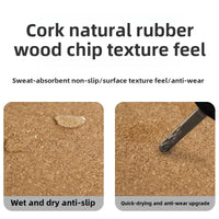 2025 New Cork & Natural Rubber Luxury Yoga Mat with Laser-Engraved Alignment Lines - Shock Absorption, Anti-Slip, Noise Reductio