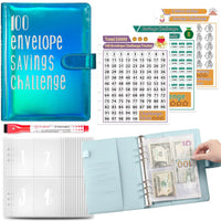 100 Envelope Challenge Binder Easy and Fun Way to Save  Savings Challenges Binder Budget Binder with Cash Envelopes