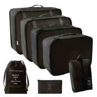 7-piece Set Travel Bag Organizer Clothes Luggage Travel Organizer Blanket Shoes Organizers Bag Suitcase Pouch Packing Cubes