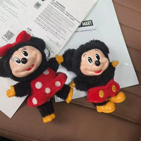 Genuine Pop Mickey Family Cute Together Keychain Series Blind Box Cute Vinyl Doll Anime Figure Decoration Customized Kid Gift