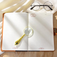 Stylish Dazzling Lockable Journal Square A5 PU Leather Notebook Thickened Pages Horizontal Line Premium Quality Notepad Students