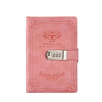 Stylish Dazzling Lockable Journal Square A5 PU Leather Notebook Thickened Pages Horizontal Line Premium Quality Notepad Students