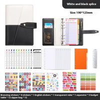 Pu A6 Binder Notebook Money Manager Budget Money Budget Planner With Pen Zipper Cash Envelope Budget Sheets Stickers Pvc Pockets