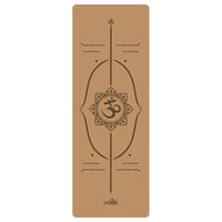 2025 New Cork & Natural Rubber Luxury Yoga Mat with Laser-Engraved Alignment Lines - Shock Absorption, Anti-Slip, Noise Reductio