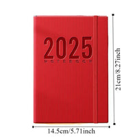12 Months 2025 Schedule Planner Notepad Time Management Thicken Paper 365 Days Notepad Portable Textured PU a5 Diary Notepad