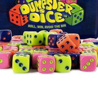 Dumpster Dice with Dumpster 80 Dice and Graffiti Stickers Fast-Paced Family Dice Game for Travel Party and Game Night