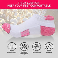 Running Ankle Socks for Women Athletic Cotton Cushioned 5-6 Pairs Workout No Show Socks Women