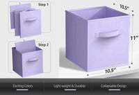 Fabric Storage Cubes  Sturdy Collapsible Storage Bins  Handle 6 Foldable Baskets for Organizing Clothes, Toys