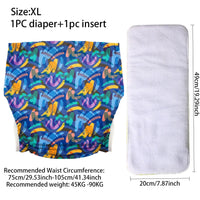 Ice Silk Adult Cloth Disaper Waterproof Old Man's Diaper Pants Reusable Diapers Trouser Pocket Anti-leak Breathable Nappy Pads