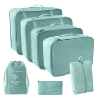 7-piece Set Travel Bag Organizer Clothes Luggage Travel Organizer Blanket Shoes Organizers Bag Suitcase Pouch Packing Cubes