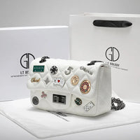 Hong Kong ITGDLEDY Genuine Leather Luxury Brand Women's Crossbody Bag New 2021 Single Shoulder Small Bag Chain Strap Bag