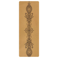 2025 New Cork & Natural Rubber Luxury Yoga Mat with Laser-Engraved Alignment Lines - Shock Absorption, Anti-Slip, Noise Reductio