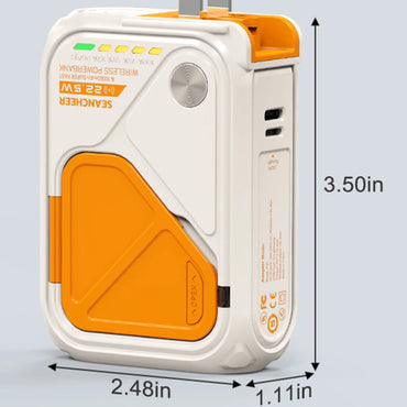6-in-1 multifunctional power bank magnetic magnetic adsorption for wireless charging, 10000 mAh phone holder 22.5W fast charging