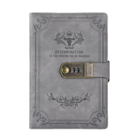 Stylish Dazzling Lockable Journal Square A5 PU Leather Notebook Thickened Pages Horizontal Line Premium Quality Notepad Students