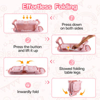 Baby Bathtub,Baby Bath Tub with Soft Cushion & Thermometer,Baby Bathtub Newborn to Toddler 0-36 Months,Portable Travel Baby Tub
