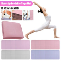 Foldable Yoga Mat Double Sided Shock Absorption Fitness Exercise Pad Non-Slip Yoga Pilates Mats Home Body Building Equipments
