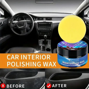 Car Leather Maintenance Cream 100g Leather Care Cleaning Paste with Sponge Restorer Wax For Home Furniture Automotive Interiors