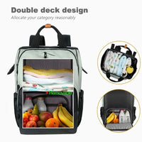 Diaper Bag Backpack,Large Capacity Travel Back Pack Maternity Baby Nappy Changing Bags, Double Compartments with Strolle