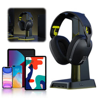 Wireless Headset 2.4GHz/BT 5.3/Wired Over Ear Headphones with Noise Canceling Microphone Gamer Headphones for PS4/PC/Laptop